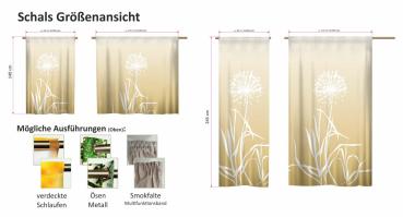 Allium 24 -  gold Vorhang in Wunschausführung mit goldenem Motiv
